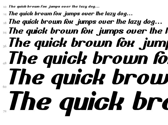 Bold and blue font waterfall